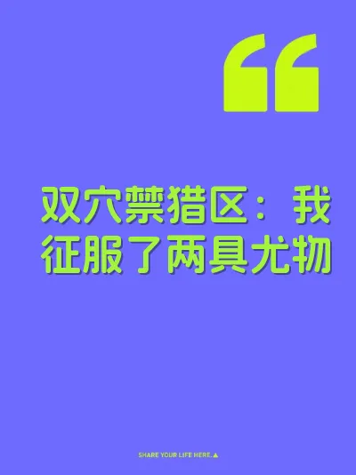 双穴禁猎区：我征服了两具尤物