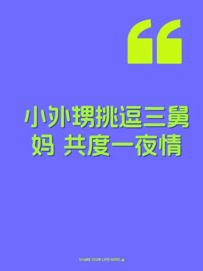 小外甥挑逗三舅妈 共度一夜情