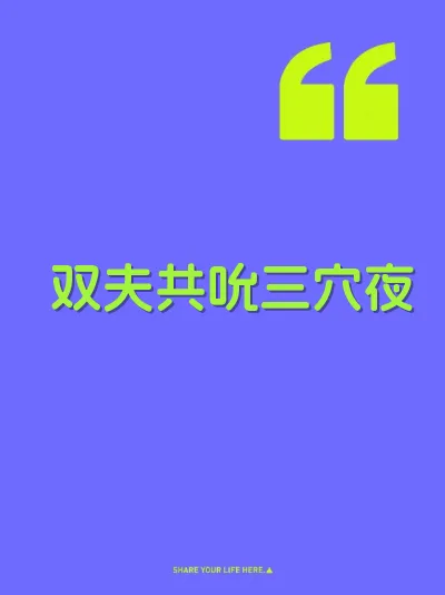 双夫共吮三穴夜
