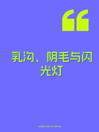 乳沟、阴毛与闪光灯