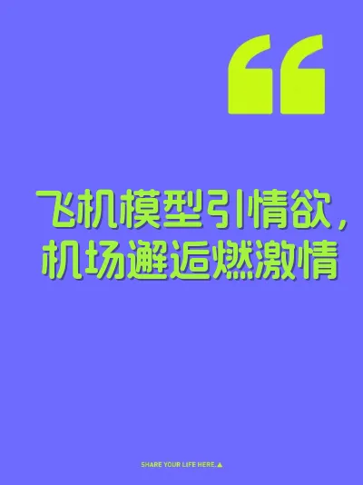 飞机模型引情欲，机场邂逅燃激情