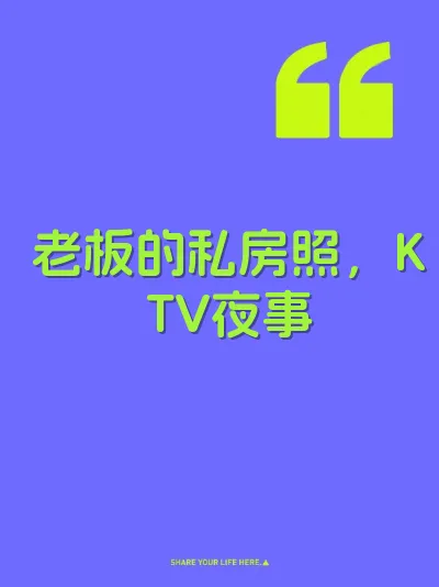 老板的私房照，KTV夜事