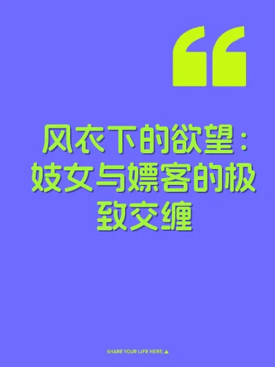 风衣下的欲望：妓女与嫖客的极致交缠