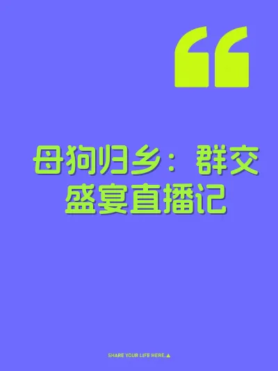 母狗归乡：群交盛宴直播记