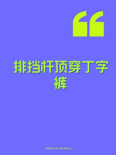 排挡杆顶穿丁字裤